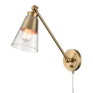 Albany 9.25'' High 1-Light Swingarm Sconce - Brushed Gold 1
