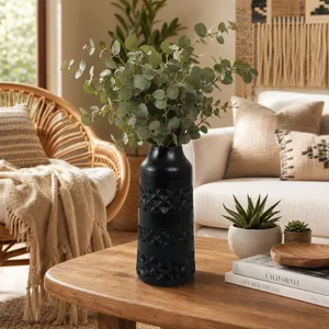 HENDONSTONE BLACK VASE 12 (IN) 11