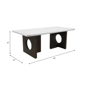 BISHOPWORTH WHITE COFFEE TABLE 19 (IN) 10