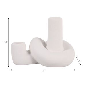 CORBINVIEW WHITE CANDLE HOLDER 6 (IN) 9
