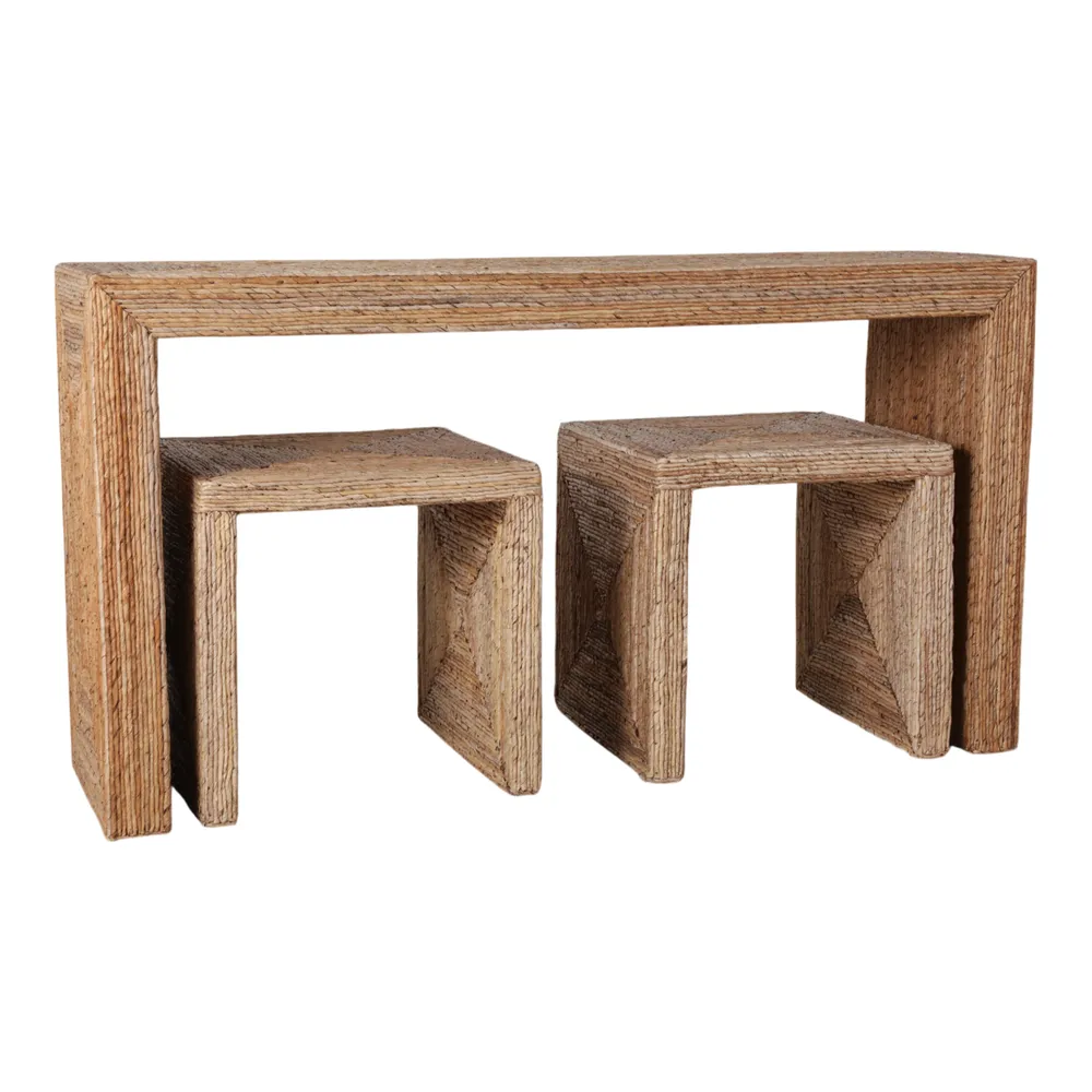 WARRENWORTH SET OF 3 TAN CONSOLES 55 (IN)