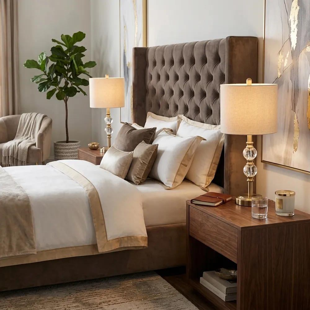 BRAXTONLAKE SET OF 2 GOLD LAMPS 26 (IN)