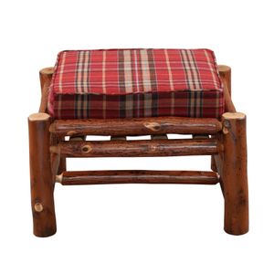 Hickory Log Ottoman - Standard- Fabric TBD 4