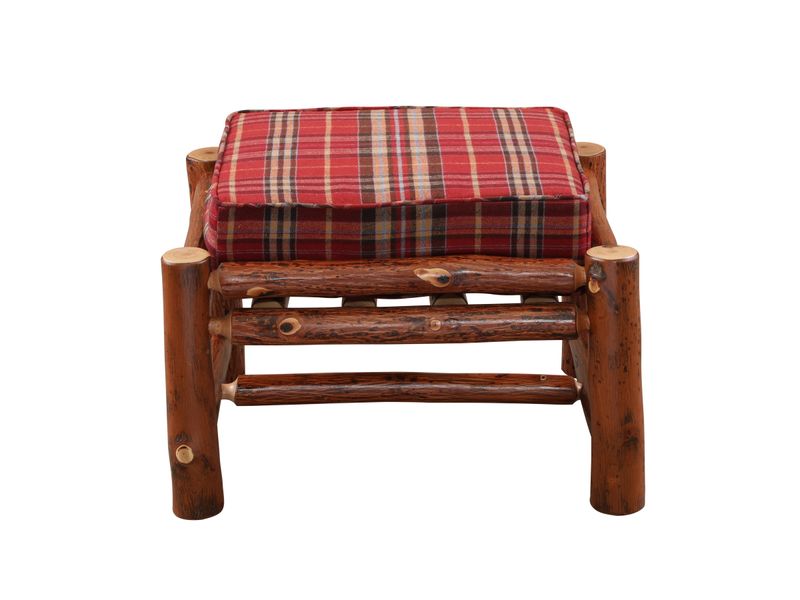 Hickory Log Ottoman - Upgrade- Fabric TBD 4