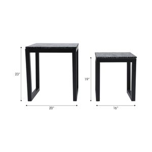 DRAKECLIFF SET OF 2 BLACK TABLE 23 (IN) 9