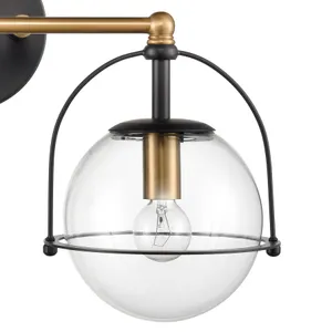 Langford 17'' Wide 2-Light Vanity Light - Satin Brass 4