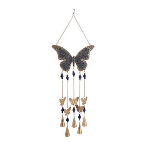 33X10" MOSAIC BUTTERFLY CHIME, GOLD/NAVY 1