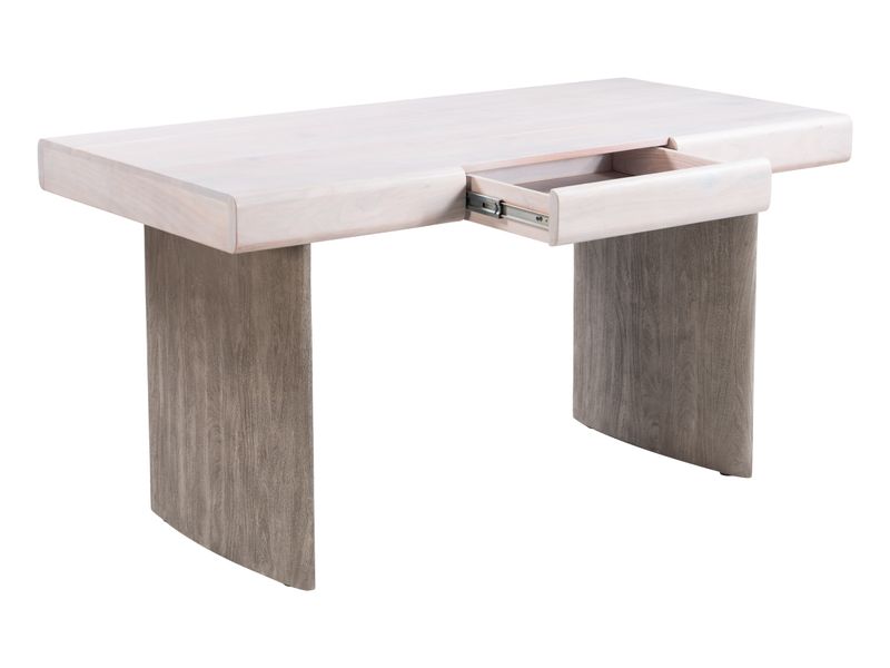 Soula Desk Whitewashed & Driftwood Gray 6