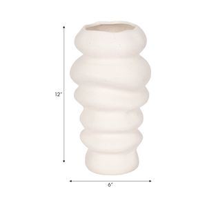 DUTTONMORE WHITE VASE 12 (IN) 8
