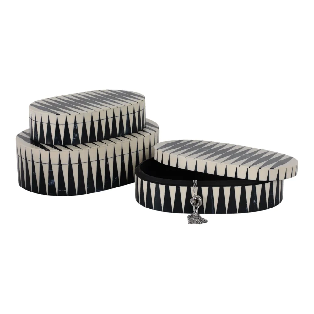 FALLONFORD SET OF 3 WHITE BOXES 4 (IN)
