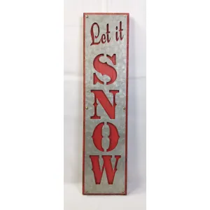 Let It Snow Galvanized Sign 32in 1