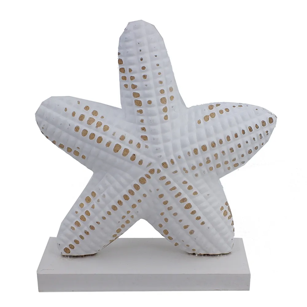 7-1/2" WHITE WASH TABLE TOP STARFISH
