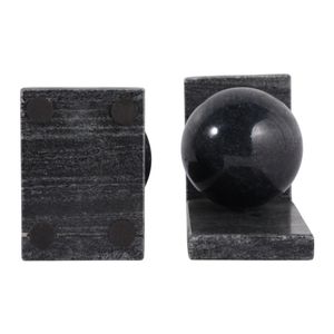 HELTONPORT SET OF 2 BLACK BOOKENDS 6 (IN) 7
