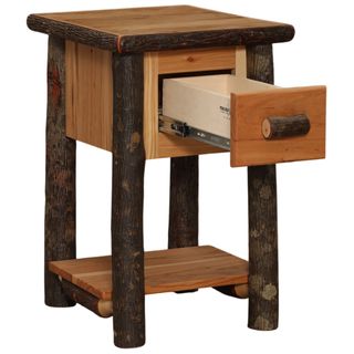Hickory Mini One Drawer Nightstand - Slate