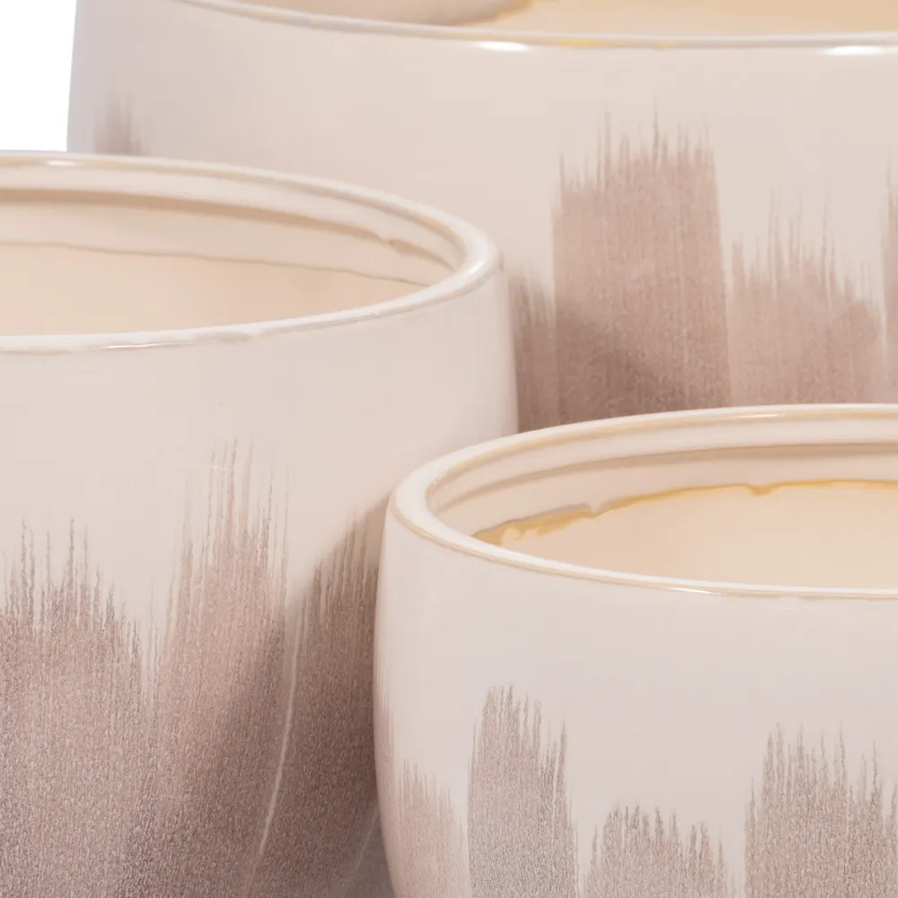 DASHSHAW SET OF 3 WHITE PLANTER 11 (IN)