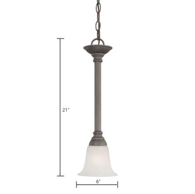 Riva 6'' Wide 1-Light Mini Pendant - Painted Bronze