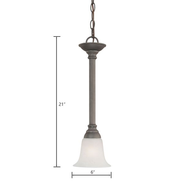 Riva 6'' Wide 1-Light Mini Pendant - Painted Bronze
