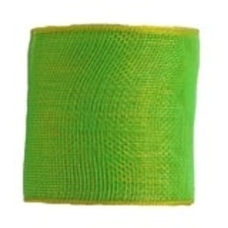 5.9" x 25yds Mesh, Lime Green & Gold