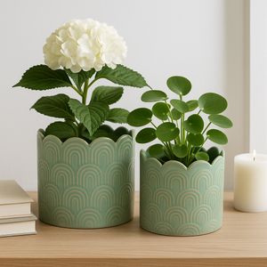 MORGANWIND SET OF 2 GREEN PLANTER 10 (IN) 10