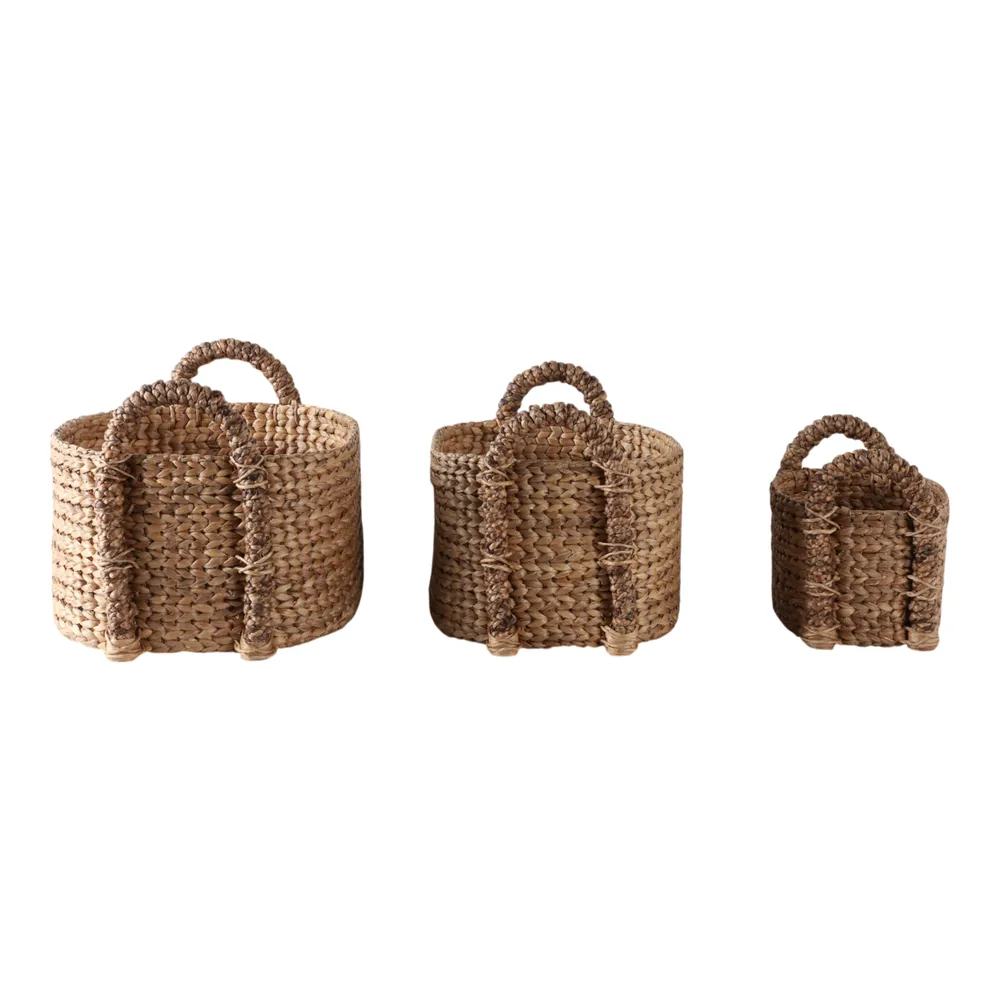 ROSSSIDE SET OF 3 TAN BASKETS 16 (IN)