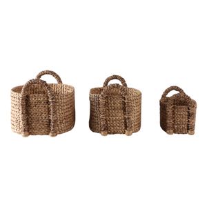 ROSSSIDE SET OF 3 TAN BASKETS 16 (IN) 4