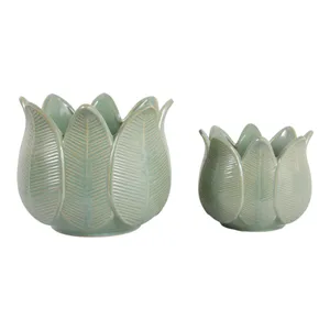 BRADYRIDGE SET OF 2 GREEN PLANTER 7 (IN) 4