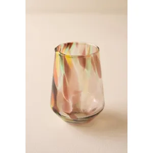 Tapered Multi-Color Glass Tumbler 1
