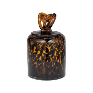 DIXONWELL ORANGE GLASS VASE 8 (IN) 3