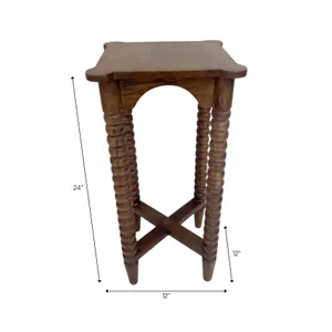 NOVAWOOD BROWN ACCENT TABLE 24 (IN) 5