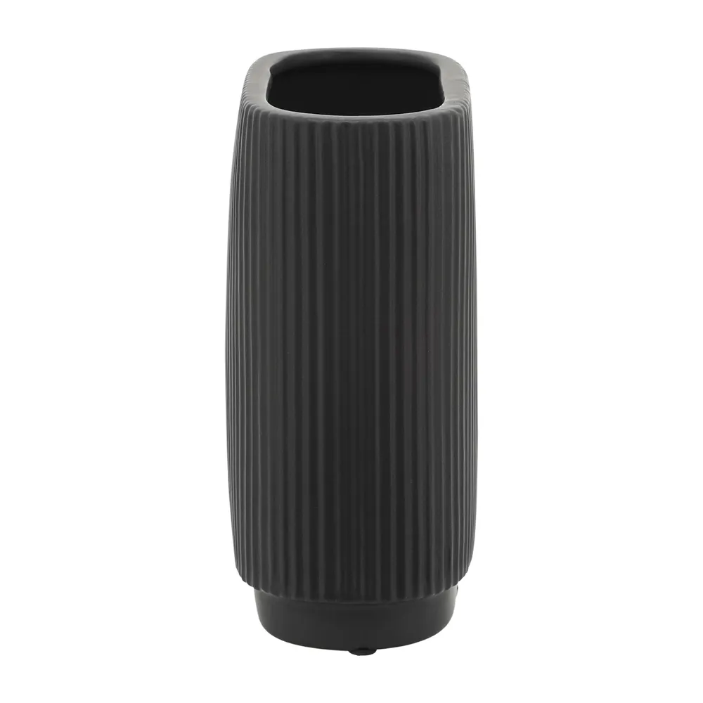 BAIRDMILL BLACK VASE 8 (IN)