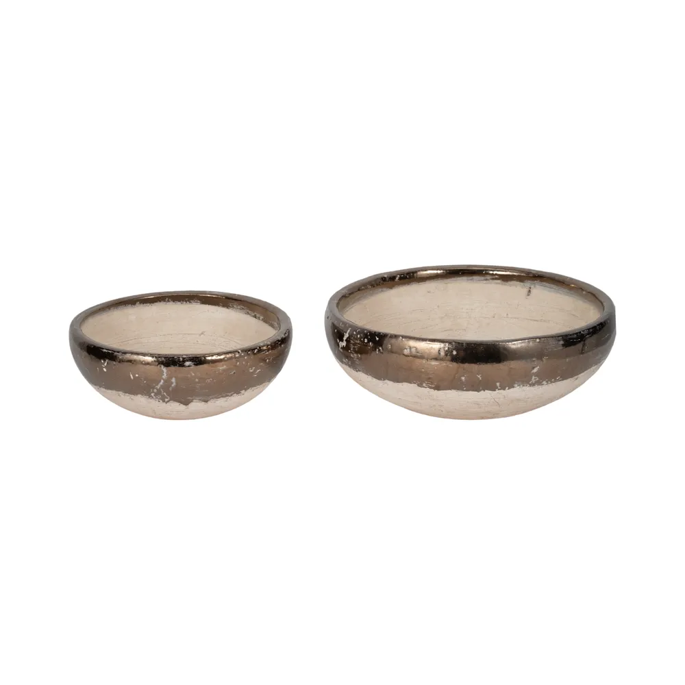 DANFORTHMILL SET OF 2 GRAY BOWLS 5 (IN)