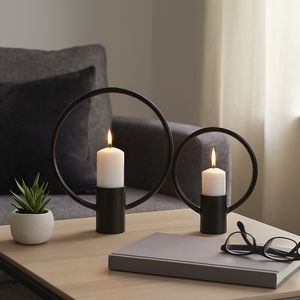 FLORARIDGE SET OF 2 BLACK METAL 19 (IN) 12