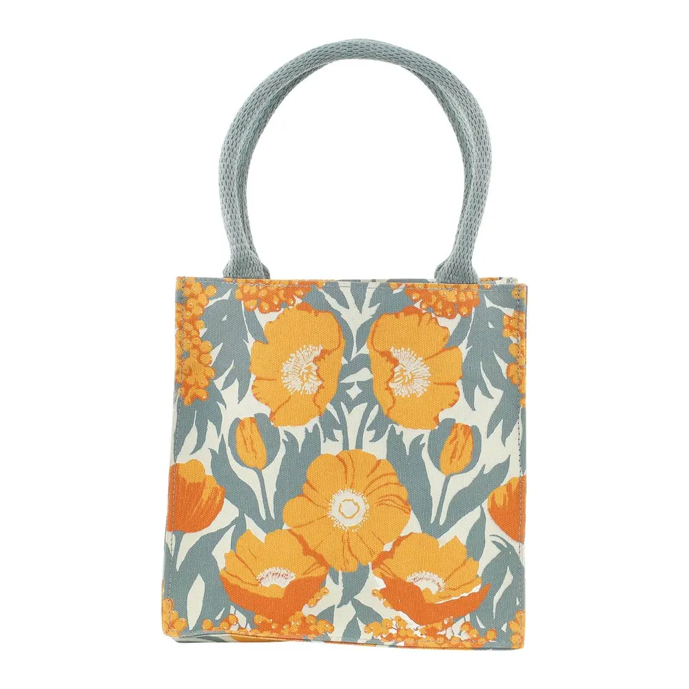 Icelandic Poppies Gold Reusable Itsy Bitsy Gift Bag