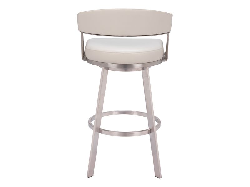 Bantry Swivel Barstool White 5