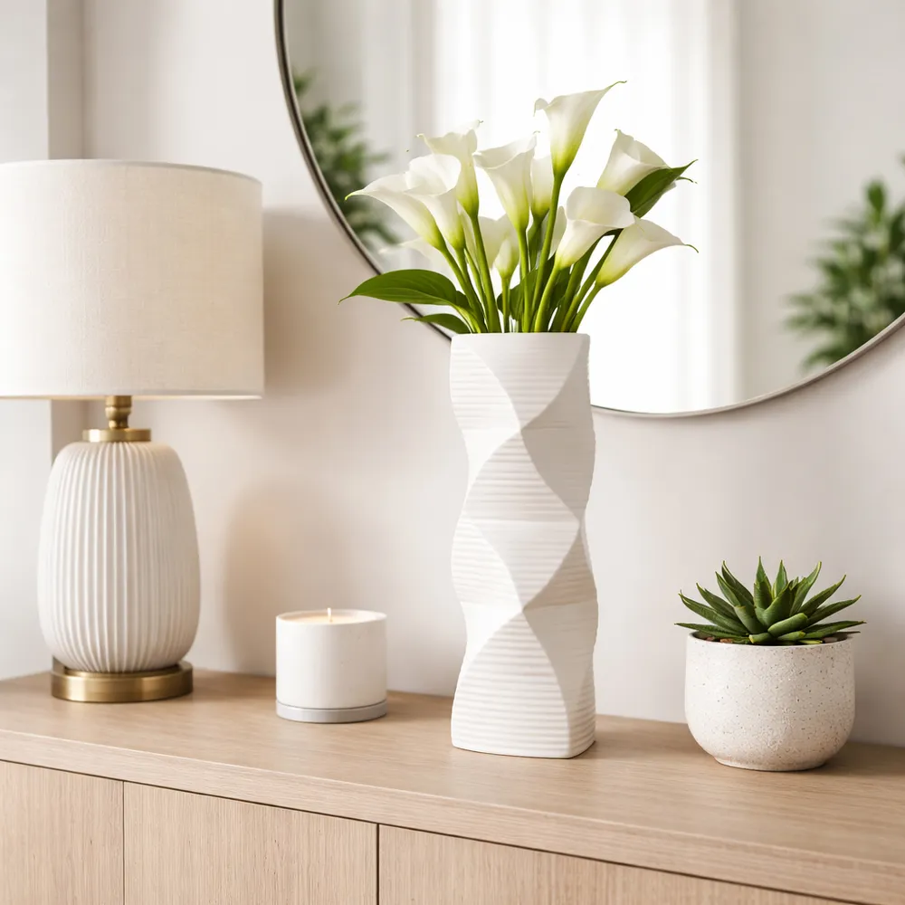 CASEYWAY WHITE VASE 16 (IN)