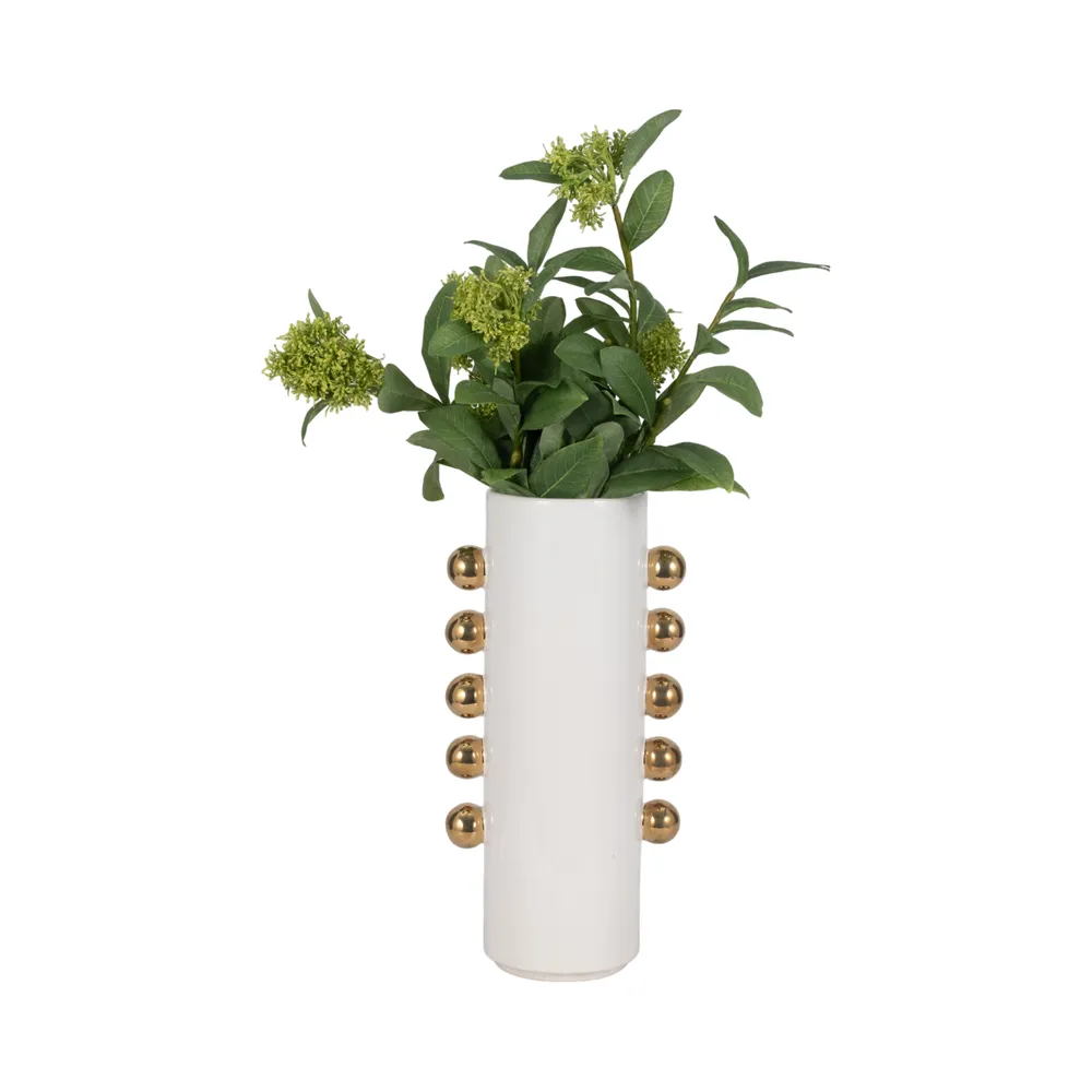 GARSONHAM WHITE VASE 16 (IN)