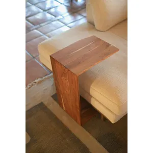Acacia Wood Sofa Accent Table 2