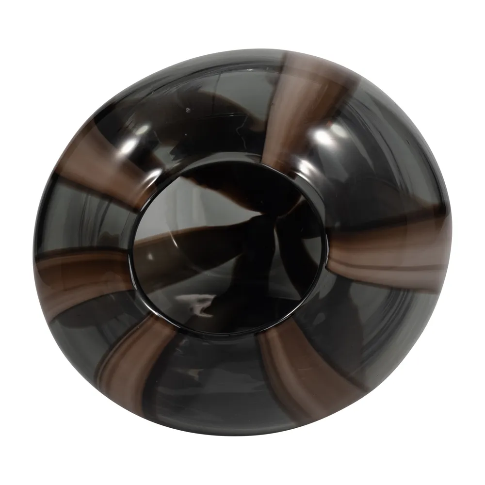 VALEBROOK BROWN GLASS VASE 13 (IN)