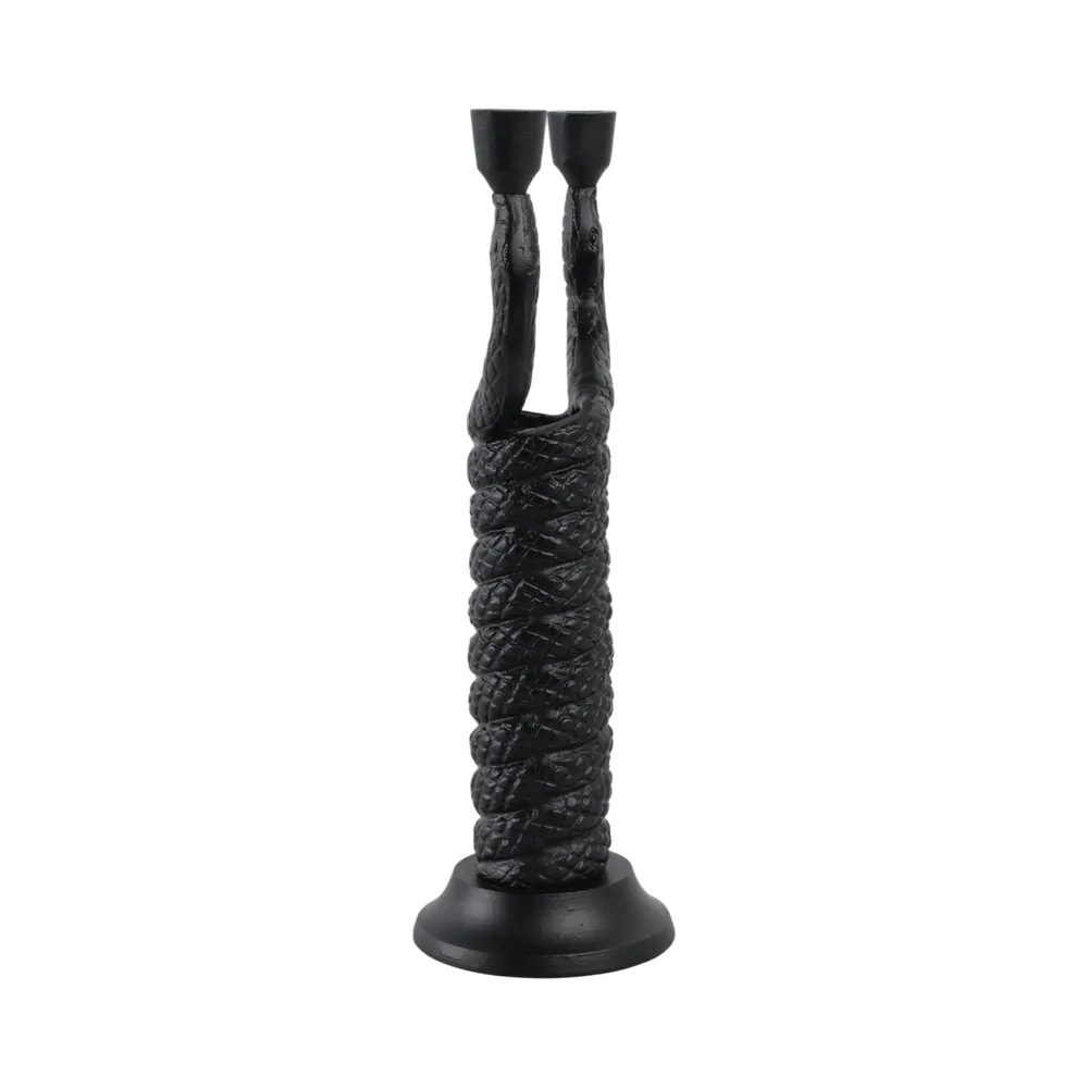 NICOLEHAVEN BLACK CANDLE HOLDER 16 (IN)