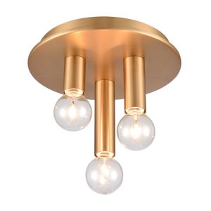 Pepper 8'' Wide 3-Light Flush Mount - Brushed Gold 6