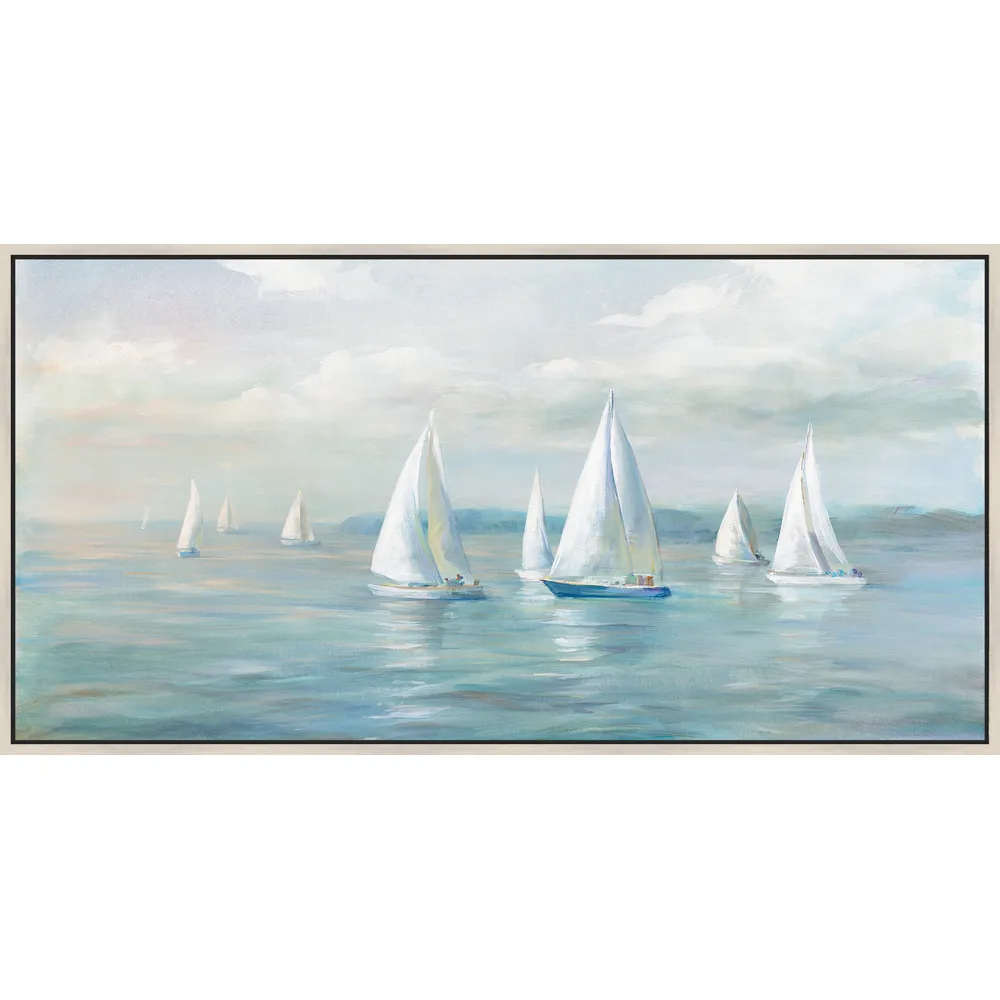 Canvas in a Floating White Frame