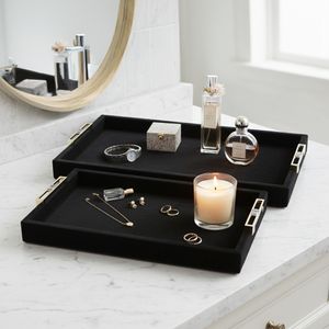 EASTONCREST SET OF 2 BLACK TRAY 3 (IN) 13