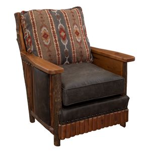 Hickory Log  Shenandoah Lounge Chair - Customer Fabric - Seat:  Fabric TBD;   Backrest:  Fabric TBD 3