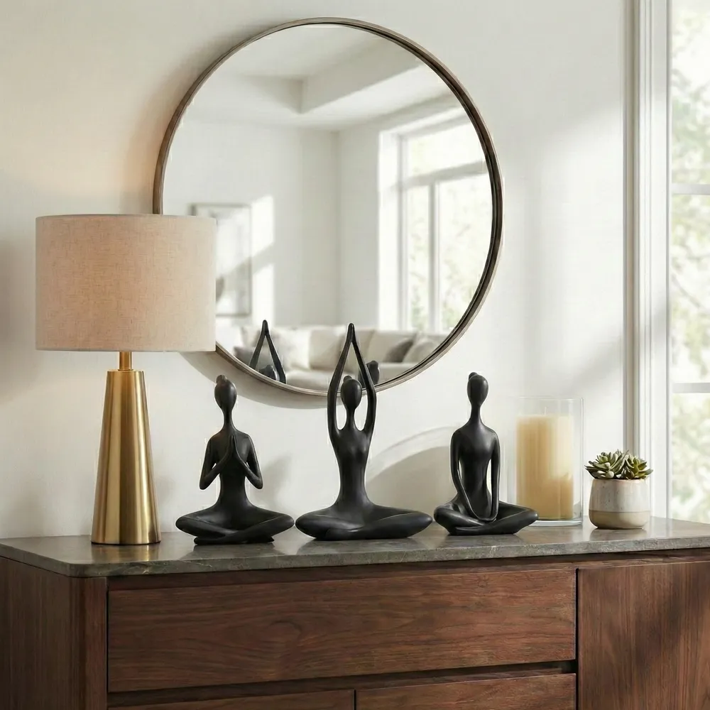 HUNTERHAM SET OF 3 BLACK DECOR 10 (IN)