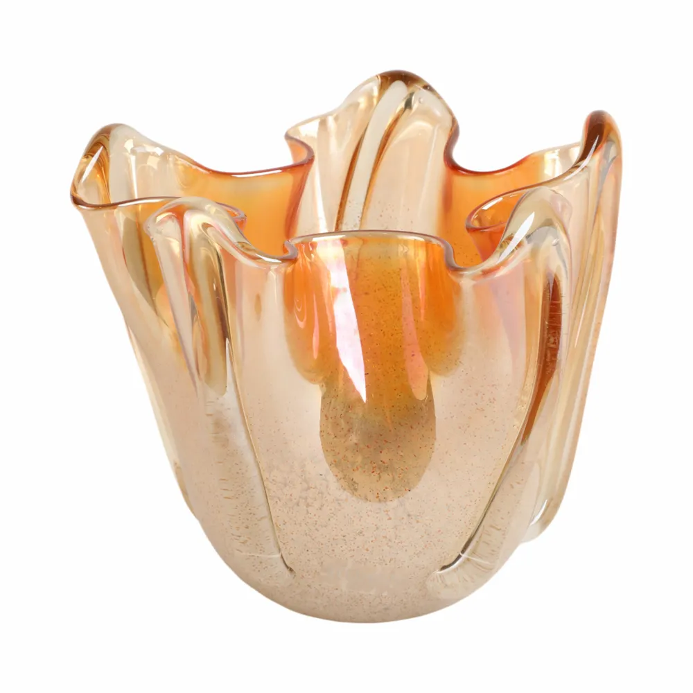 DAXTONROSE TAN GLASS VASE 9 (IN)
