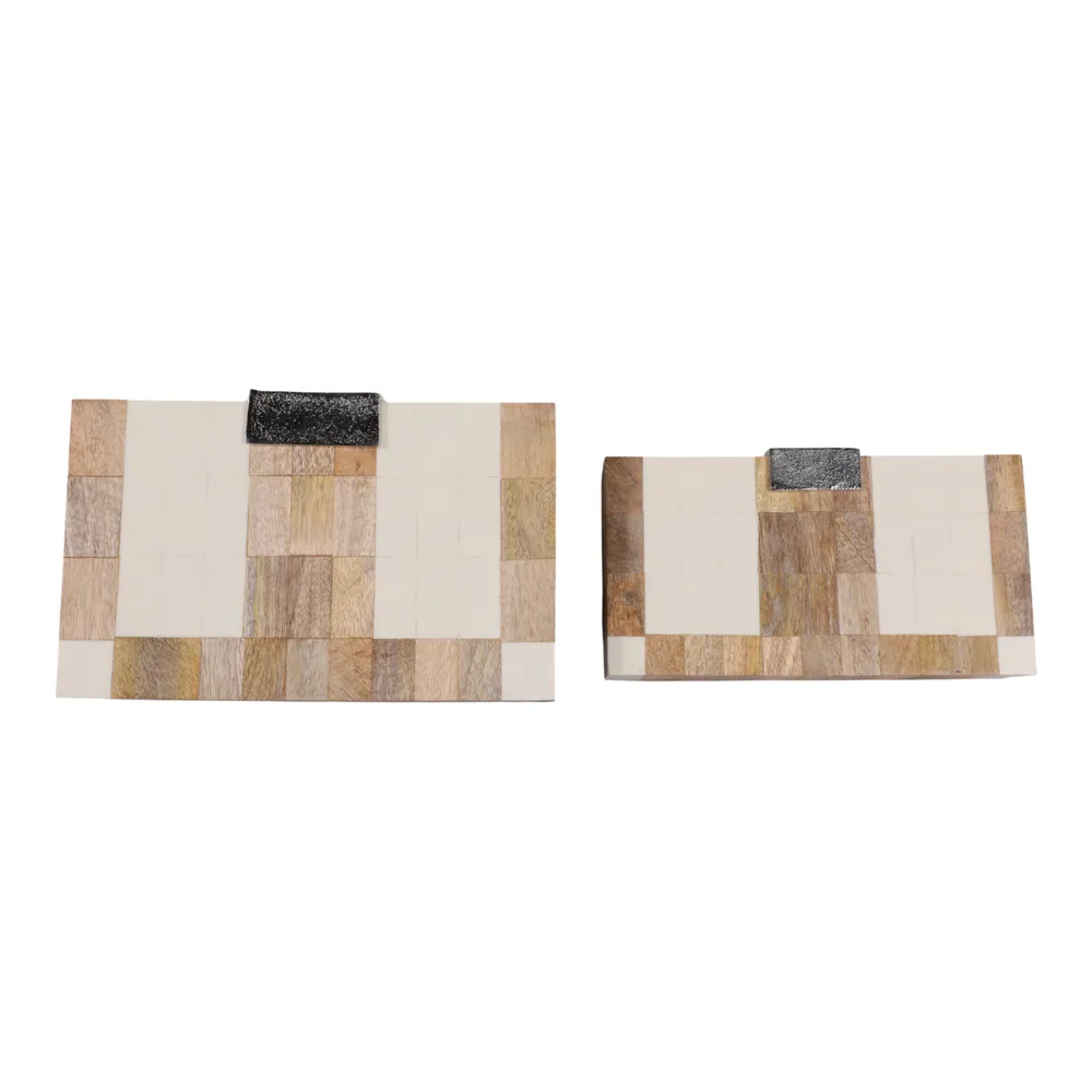 CALEVIEW SET OF 2 BROWN BOXES 3 (IN)