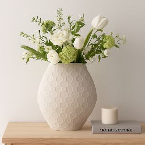 DILLONMOOR IVORY VASE 16 (IN) 10
