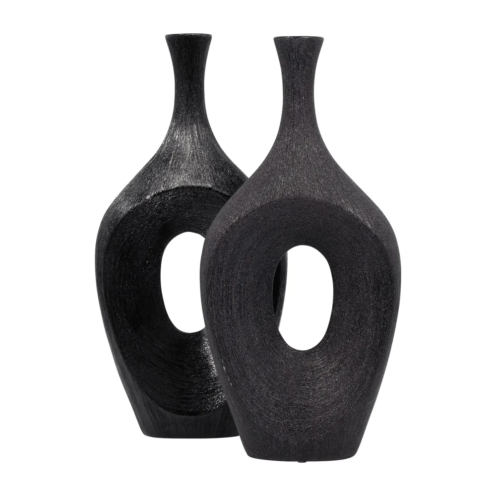 DUTTONRIDGE BLACK VASE 19 (IN)