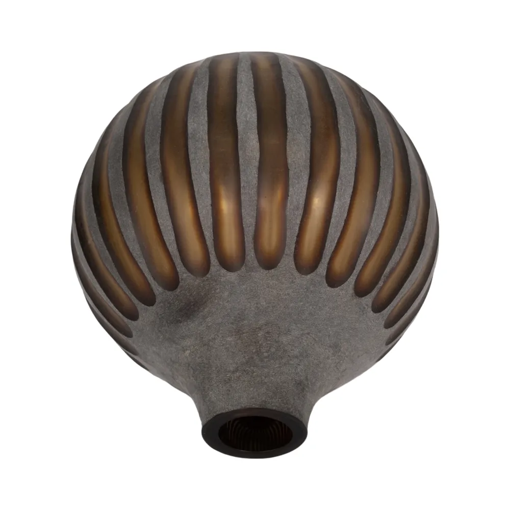 HAMDENSIDE GRAY GLASS VASE 12 (IN)
