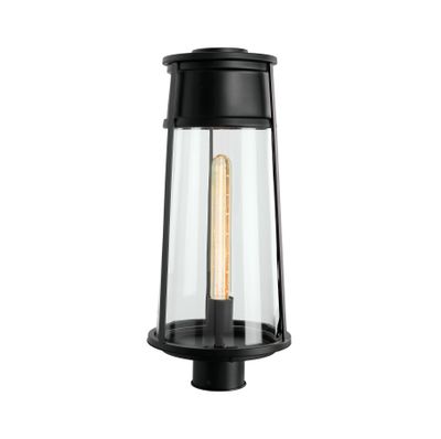 Cone 19.75″ High 1-Light Outdoor Post Light - Matte Black